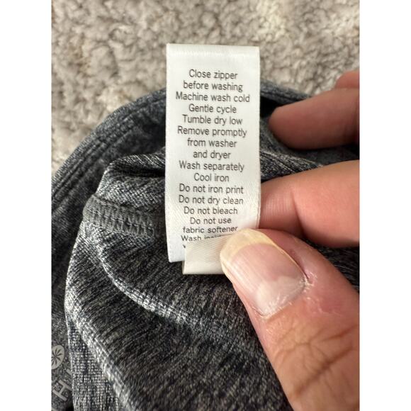 Athleta Size S Cropped Stretch Flat Front Legging Gray Pants Pull On Casual - Picture 10 of 11